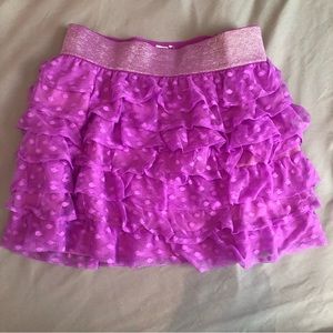 Girls Purple Ruffled Skirt